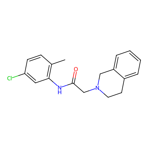 N-(5-chloro-2-methylphenyl)-2-(3,4-dihydro-1H-isoquinolin-2-yl)acetamide structure