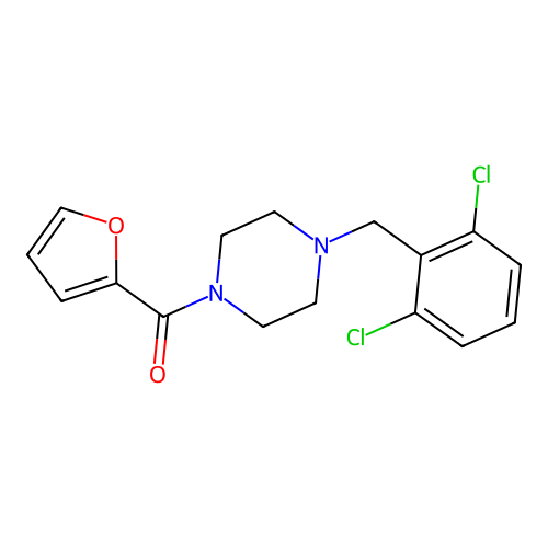 [4-[(2,6-Dichlorophenyl)methyl]piperazin-1-yl]-(furan-2-yl)methanone structure