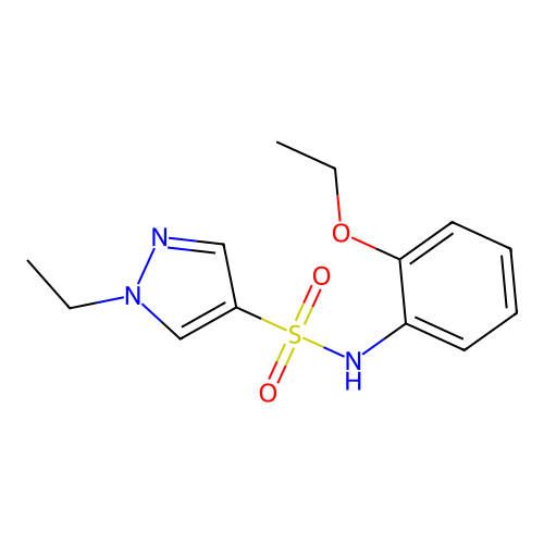 N-(2-ethoxyphenyl)-1-ethylpyrazole-4-sulfonamide structure