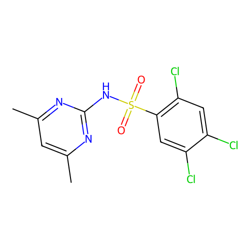 (4,6-Dimethylpyrimidin-2-YL)((2,4,5-trichlorophenyl)sulfonyl)amine structure