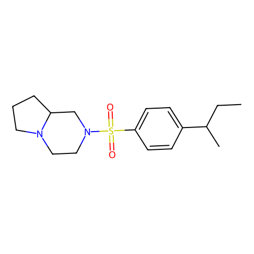 2-{[4-(Butan-2-yl)phenyl]sulfonyl}octahydropyrrolo[1,2-a]pyrazine structure