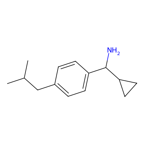 Cyclopropyl[4-(2-methylpropyl)phenyl]methanamine structure