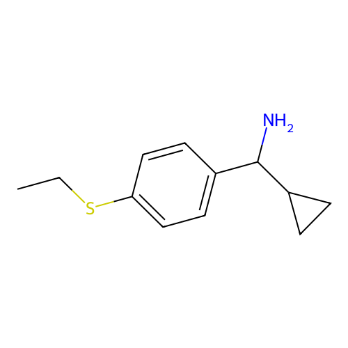 I+/--Cyclopropyl-4-(ethylthio)benzenemethanamine structure