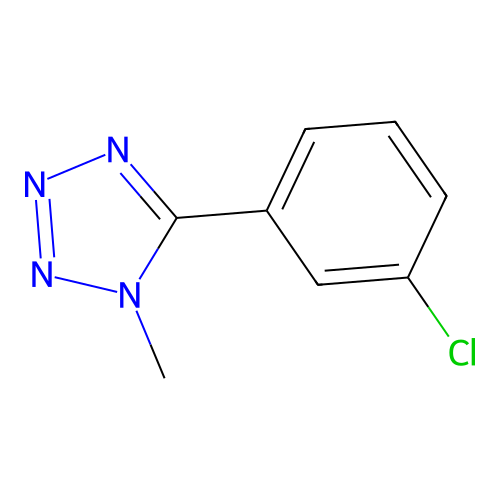 5-(3-chlorophenyl)-1-methyl-1H-1,2,3,4-tetraazole structure