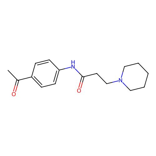 1-Piperidinepropanamide, N-(4-acetylphenyl)- structure