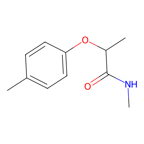 N-methyl-2-(4-methylphenoxy)propanamide structure