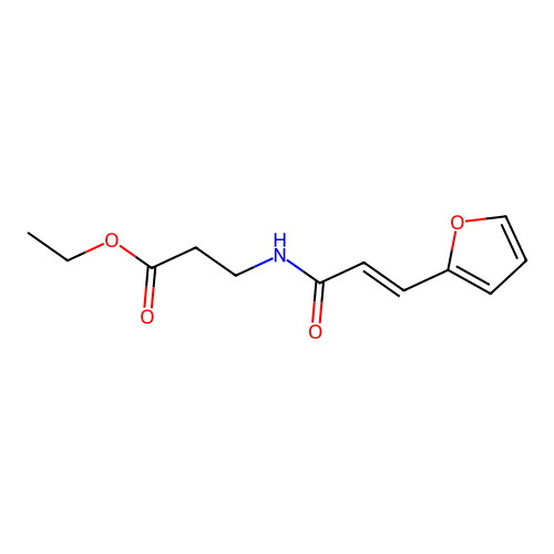 (E)-ethyl 3-(3-(furan-2-yl)acrylamido)propanoate structure