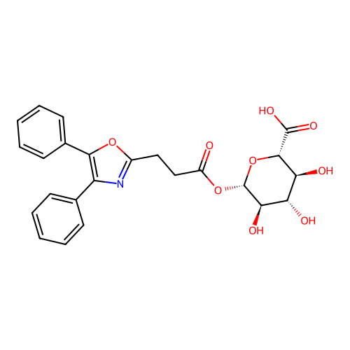Oxaprozin-1-glucuronide structure