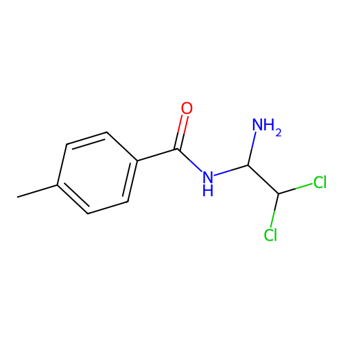 N-(1-amino-2,2-dichloroethyl)-4-methylbenzamide structure