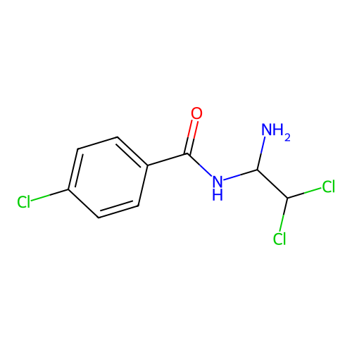 N-(1-amino-2,2-dichloroethyl)-4-chlorobenzamide structure