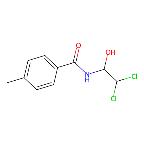 N-(2,2-dichloro-1-hydroxyethyl)-4-methylbenzamide structure