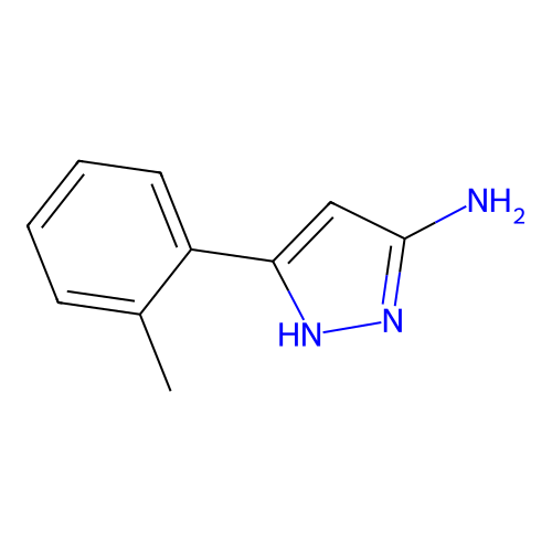 3-(2-methylphenyl)-1H-pyrazol-5-amine structure