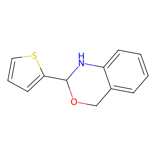 2H-3,1-Benzoxazine, 1,4-dihydro-2-(2-thienyl)- structure