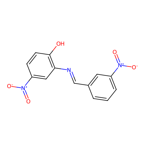 4-Nitro-2-{(E)-[(3-nitrophenyl)methylidene]amino}phenol structure