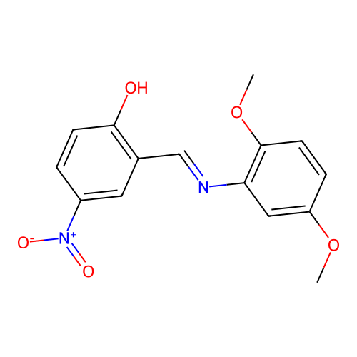 Phenol, 2-[[(2,5-dimethoxyphenyl)imino]methyl]-4-nitro- structure