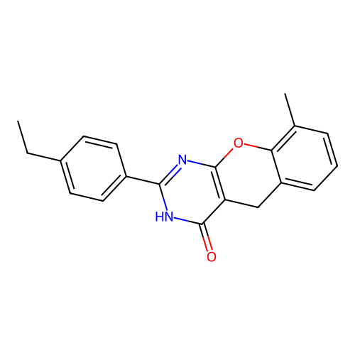 2-(4-Ethylphenyl)-9-methyl-3,5-dihydrochromeno[2,3-d]pyrimidin-4-one structure