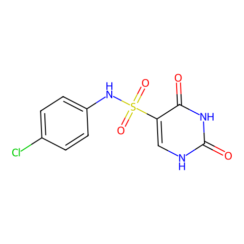 N-(4-chlorophenyl)-2-hydroxy-6-oxo-1,6-dihydropyrimidine-5-sulfonamide structure