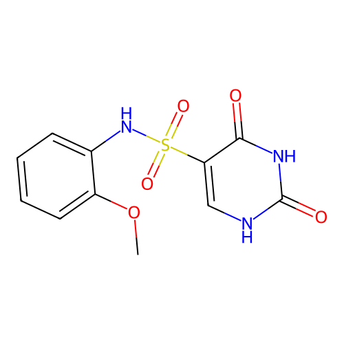 2-hydroxy-N-(2-methoxyphenyl)-6-oxo-1,6-dihydropyrimidine-5-sulfonamide structure