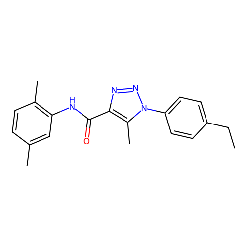 N-(2,5-dimethylphenyl)-1-(4-ethylphenyl)-5-methyl-1H-1,2,3-triazole-4-carboxamide structure
