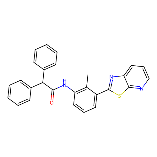 N-(2-Methyl-3-{[1,3]thiazolo[5,4-B]pyridin-2-YL}phenyl)-2,2-diphenylacetamide structure