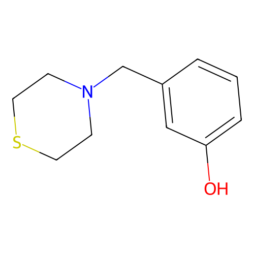 Phenol, 3-(4-thiomorpholinylmethyl)- structure