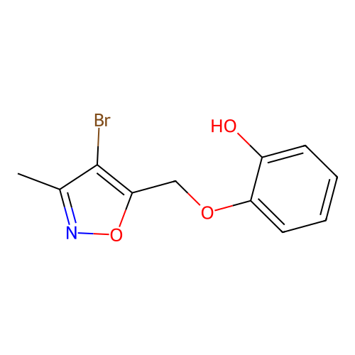Phenol, 2-[(4-bromo-3-methyl-5-isoxazolyl)methoxy]- structure