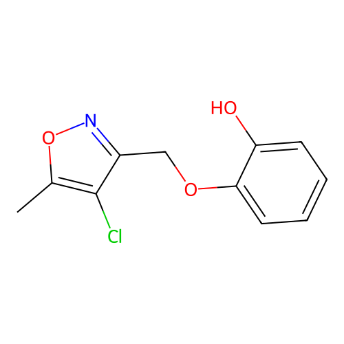Phenol, 2-[(4-chloro-5-methyl-3-isoxazolyl)methoxy]- structure