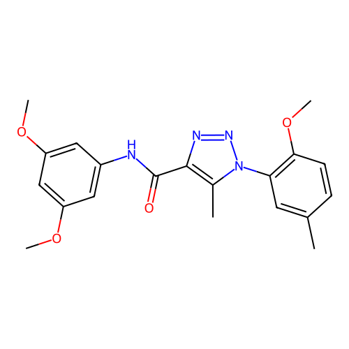 N-(3,5-dimethoxyphenyl)-1-(2-methoxy-5-methylphenyl)-5-methyl-1H-1,2,3-triazole-4-carboxamide structure