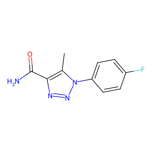 1-(4-fluorophenyl)-5-methyl-1H-1,2,3-triazole-4-carboxamide structure