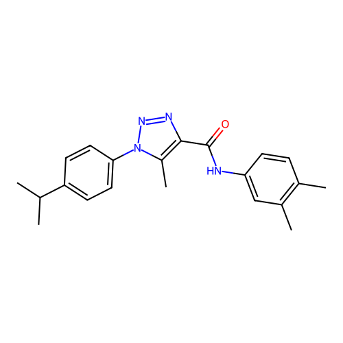 N-(3,4-dimethylphenyl)-5-methyl-1-(4-propan-2-ylphenyl)triazole-4-carboxamide structure