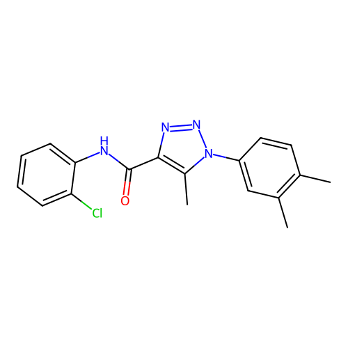 N-(2-chlorophenyl)-1-(3,4-dimethylphenyl)-5-methyl-1H-1,2,3-triazole-4-carboxamide structure