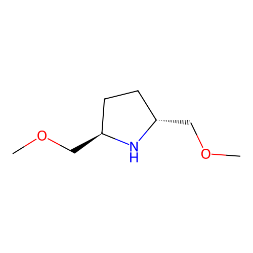 (R,R)-(-)-2,5-Bis(methoxymethyl)pyrrolidine structure