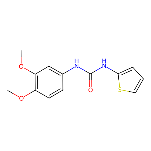 1-(3,4-Dimethoxyphenyl)-3-(thiophen-2-yl)urea structure