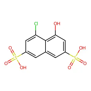 4-Chloro-5-hydroxynaphthalene-2,7-disulphonic acid structure