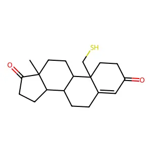 19-Mercaptoandrost-4-ene-3,17-dione structure