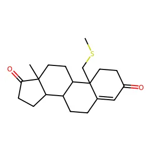 19-Thiomethylandrost-4-ene-3,17-dione structure