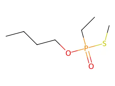 O-Butyl S-methyl ethylphosphonothioate structure