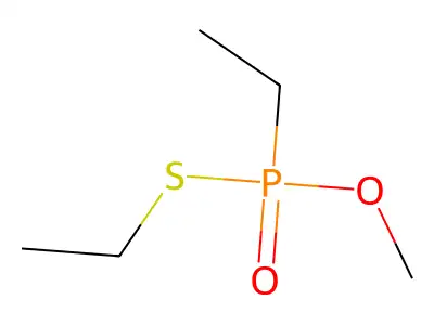 Phosphonothioic acid, ethyl-, S-ethyl O-methyl ester structure