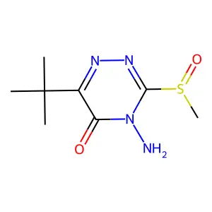 4-Amino-6-tert-butyl-3-methylsulfinyl-1,2,4-triazin-5-one structure