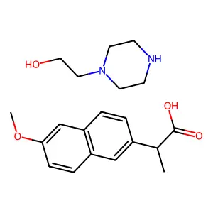 Naproxen 2-piperazineethanol structure