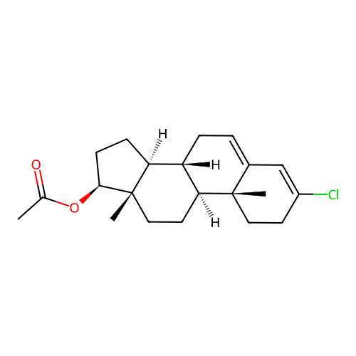 17??-acetoxy-3-chloroandrosta-3,5-diene structure
