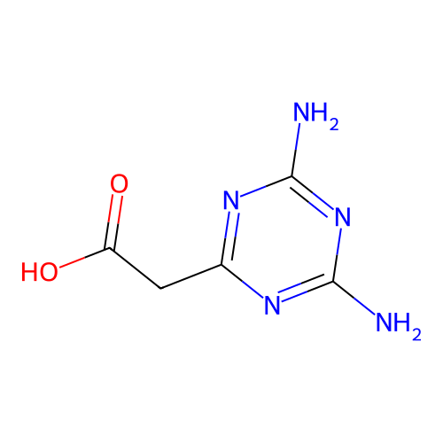 4,6-Diamino-1,3,5-triazine-2-acetic acid structure