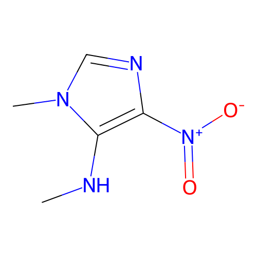 N,1-二甲基-4-硝基-1H-咪唑-5-胺 structure
