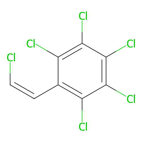 1,2,3,4,5-Pentachloro-6-((Z)-2-chloroethenyl)benzene structure