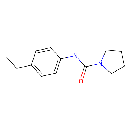 N-(4-ethylphenyl)pyrrolidine-1-carboxamide structure