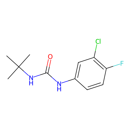 1-Tert-butyl-3-(3-chloro-4-fluorophenyl)urea structure