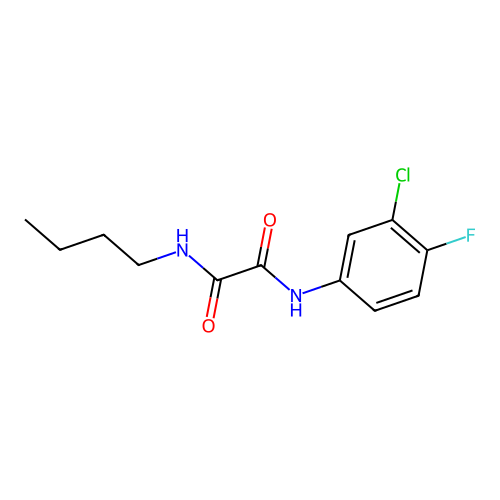 N1-butyl-N2-(3-chloro-4-fluorophenyl)oxalamide structure