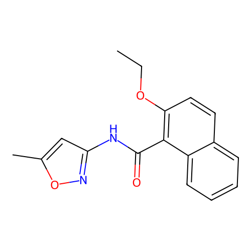 2-ethoxy-N-(5-methyl-3-isoxazolyl)-1-naphthamide structure