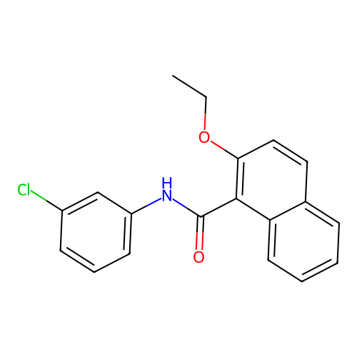 N-(3-chlorophenyl)-2-ethoxy-1-naphthamide structure