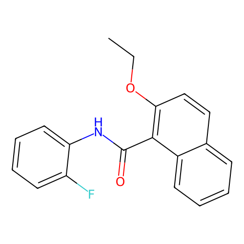 2-ethoxy-N-(2-fluorophenyl)-1-naphthamide structure